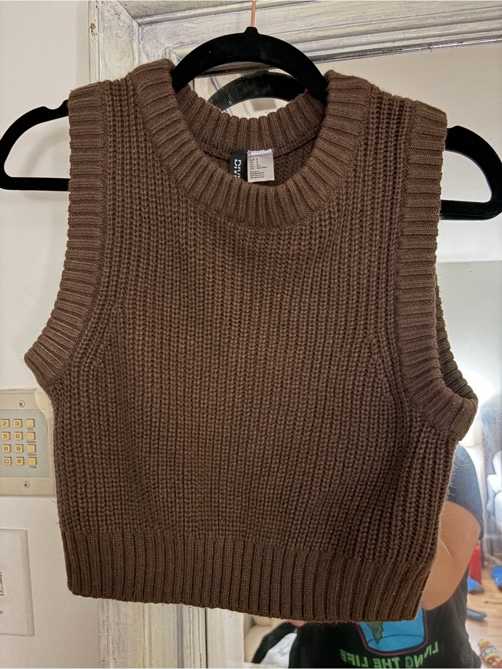 H&M Ribbed Knit Sleeveless Vest - Brown